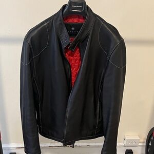 Kenneth Cole Reaction Black Jacket with Red Interior